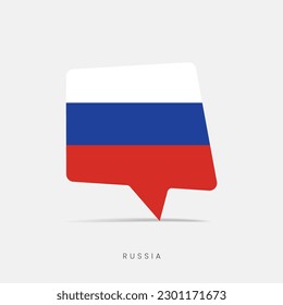 Russia flag bubble chat icon