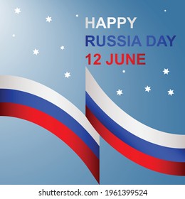 Russia Flag To Celebrate National Russia Day On 12 June