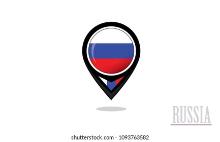 russia flag and center
