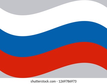 Russia flag in circle shape in national colors, vector. Russia flag, official colors and proportion correctly. 
