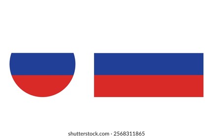 Russia flag circle transparent png. Russian flag round. vector illustration isolated on transparent background.