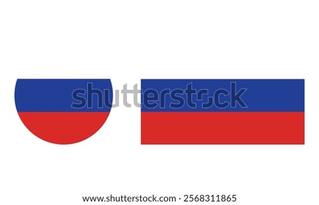 Russia flag circle transparent png. Russian flag round. vector illustration isolated on transparent background.