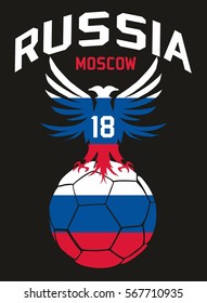 Russia Flag color graphic design vector art
