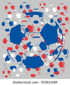 Russia flag color soccer ball graphic design vector art