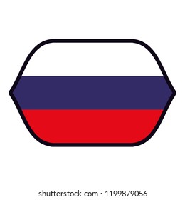 Russia flag emblem