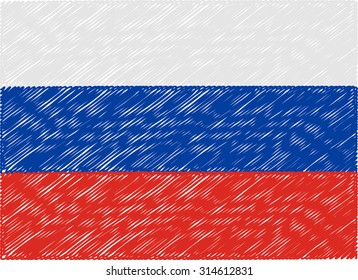 russia flag embroidered zigzag