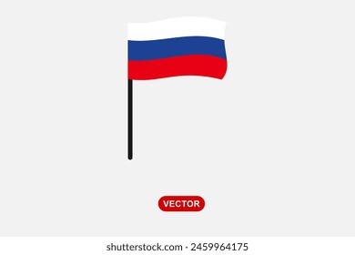 Russia flag flat icon.vector illustration