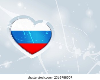 Russian symbols in heart shape concept Royalty Free Vector