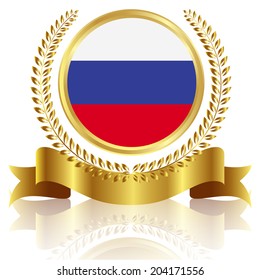 Russia flag frame