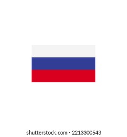 Russia flag icon flat style design. Russia flag vector illustration. isolated on white background.