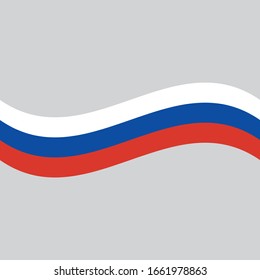 Russia flag icon graphic element Illustration template design