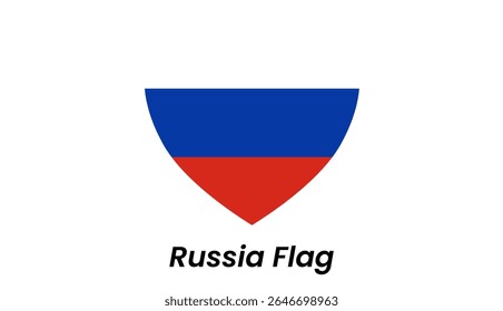 Russia flag icon with horizontal white, blue, and red stripes in clean flat vector style.