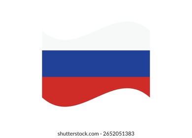 Bandeira da Rússia. Ícone da federação russa. Botão da Rússia e Moscou. Ilustração isolada da bandeira oficial. Símbolo de ru. Emblema para a geografia do país, história, patriotismo. Europa, Ásia. Vetor