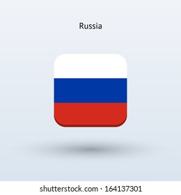 Russia flag icon. Vector illustration.