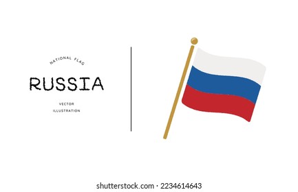 Russia flag icon vector illustration