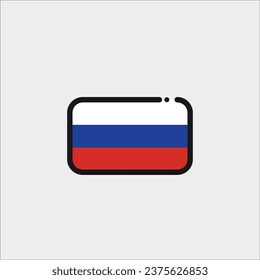 Russland-Flagge - Vektorgrafik