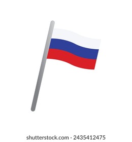 Russia flag icon vector template illustration logo design