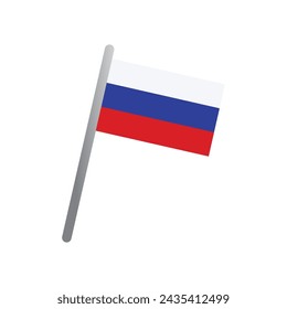 Icono de la bandera de Rusia vector plantilla ilustración logo diseño