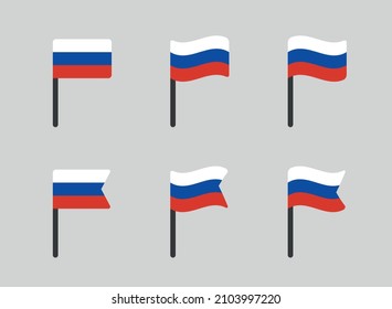 Premium Vector  Russia flag national realistic flag of russian federation  vector