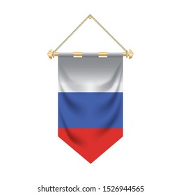 The Russia flag isolated on the white background.