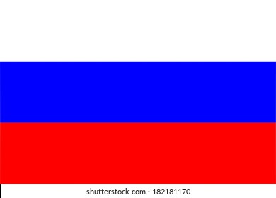 Russia flag - isolated vector illustration