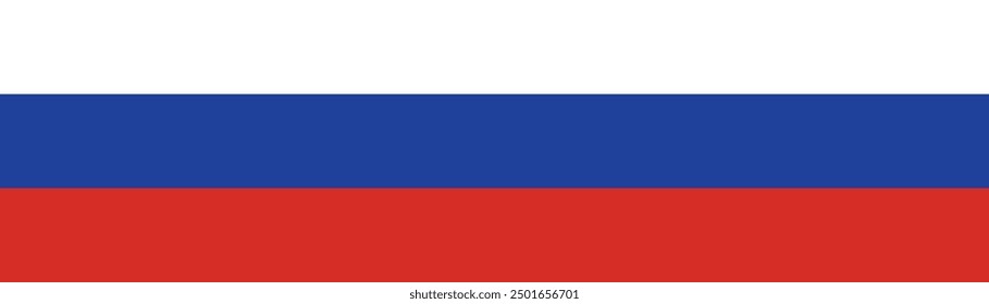 Diseño e ilustración de Vector de barra larga con bandera de Rusia, 2x 18 tamaño de obra de arte, Bandera nacional de Rusia