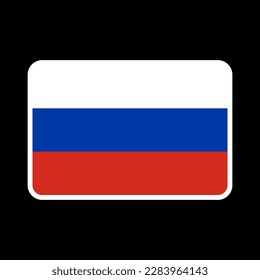 Russia flag, official colors and proportion. Vector illustration.