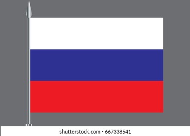 Russia flag, official colors and proportion correctly. National Russia flag. Flat vector illustration. EPS10.