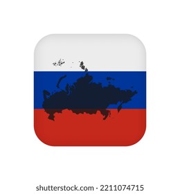Russland Flagge, offizielle Farben. Vektorgrafik.