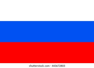 Russia Flag official colors. Vector Illustration