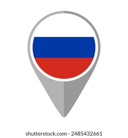 Russia Flag on Location Pin