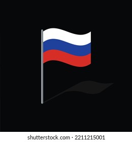 Bandera de Rusia en gráficos vectoriales de polo