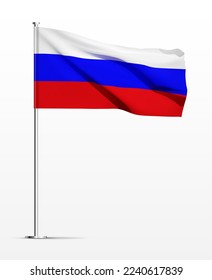 Russia flag on white background. EPS10 vector