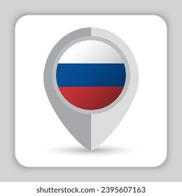 Russia Flag Pin Map Icon