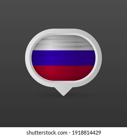 Russia flag realistic flag. Made in Russia. Vector illustration.