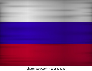 Russia flag realistic flag. Made in Russia. Vector illustration.