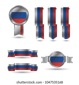 Russia Flag Ribbon Set