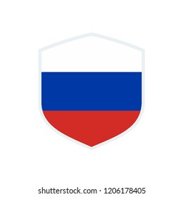 Russia flag. Russia shield flag