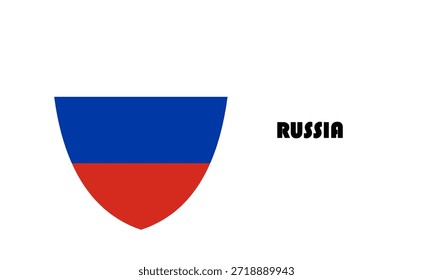 Bandera de Rusia en forma de escudo (insignia)