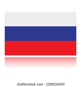 Russia  flag. Simple vector Russian 