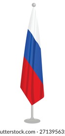 Plantilla de la bandera de Rusia. Ilustración vectorial