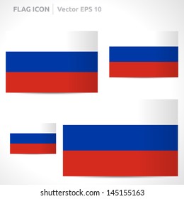Russia flag template | vector symbol design | color red blue and white | icon set