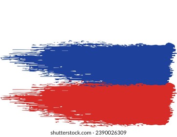 Russia Flag Vector Aesthetic Paint Streaks