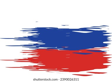 Russia Flag Vector Aesthetic Paint Scratches
