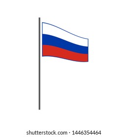 Russia flag vector icon design