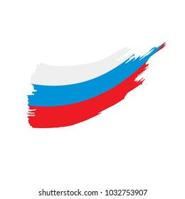 Russia flag, vector illustration