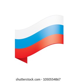 Russia flag, vector illustration