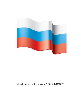 Russia flag, vector illustration