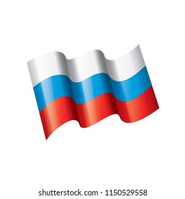 Russia flag, vector illustration