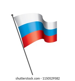 Russia flag, vector illustration